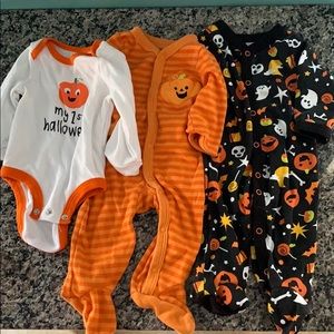 Set of 0-3 Month Halloween Outfits
